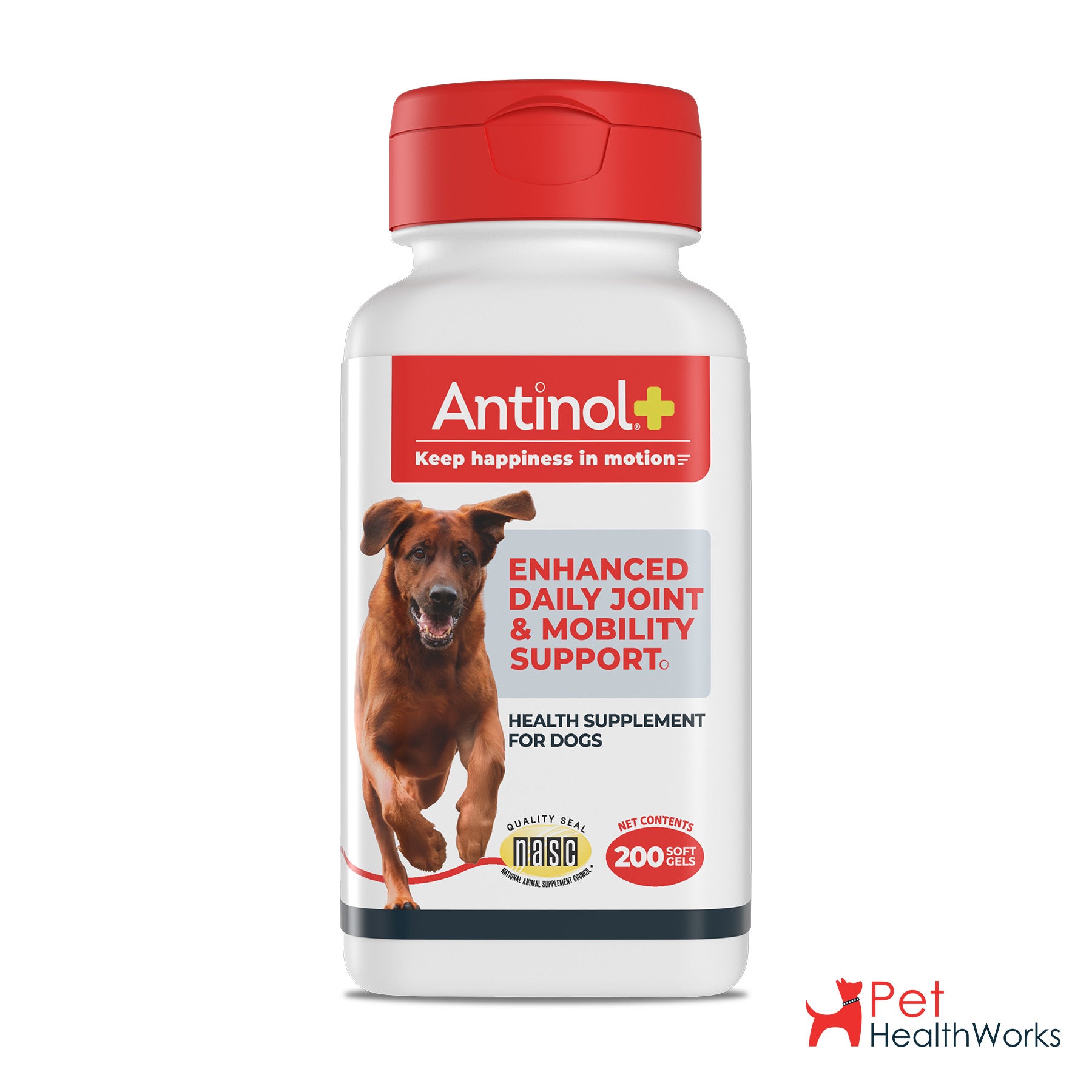 Antinol Plus Dog Vet Size - Shipper - 4 200ct Bottles